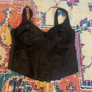 Black Corset Bustier Top